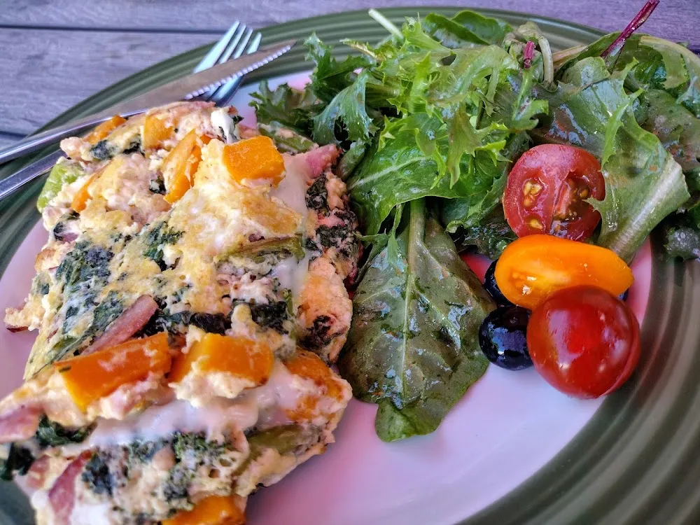 Ham Scramble with Kale and Butternut Squash